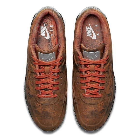 Nike Air Max 90 Mars Landing Stone Magma Orange Black New in Box Womens Size 6 - Picture 13 of 15